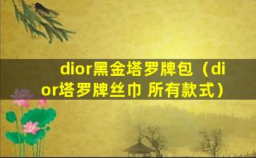 dior黑金塔罗牌包（dior塔罗牌丝巾 所有款式）